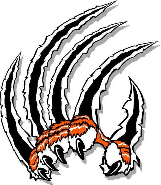 Tiger Claws mascot team sports decal. Let it speak for you! 